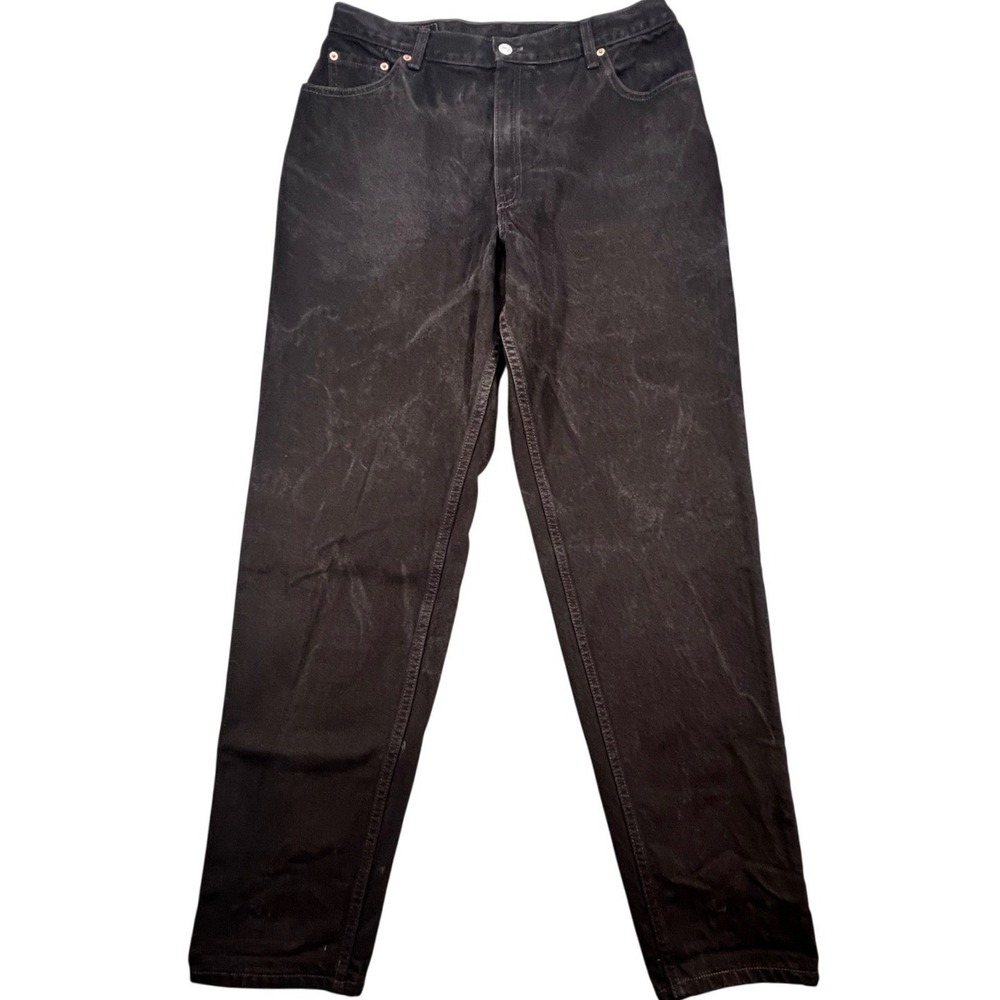 VTG Levi's Black 550 Relaxed Fit Tapered Leg Jeans Women 16 REG L